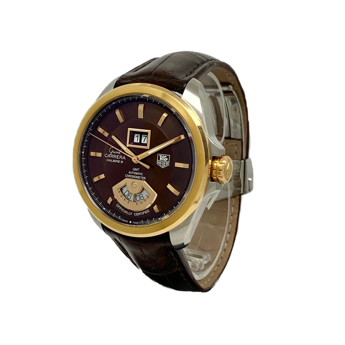 Tag Heuer Men's WAV5153.FC6231 Grand Carrera Brown Leather Watch