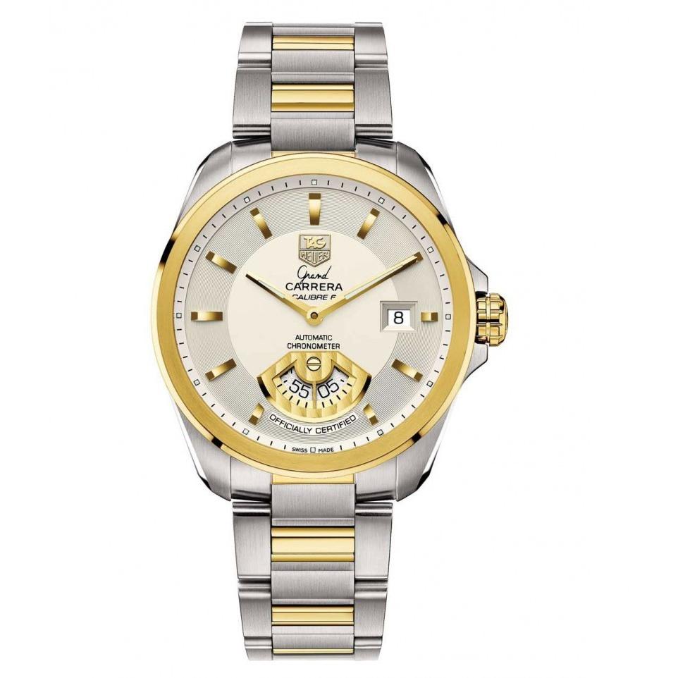 Tag Heuer Men&#39;s WAV515B.BD0903 Grand Carrera 18kt Yellow Gold Automatic Two-Tone Stainless Steel and Gold Watch