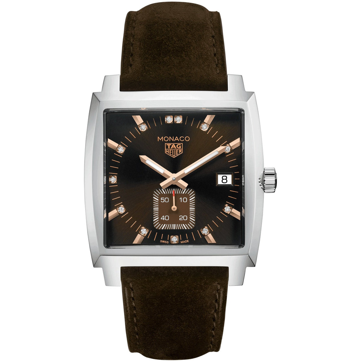 Tag Heuer Women's WAW131C.FC6419 Monaco Brown Leather Watch