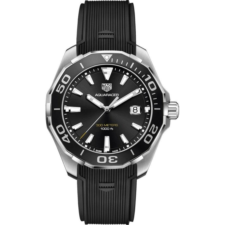 Tag Heuer Men's WAY101A.FT6141 Aquaracer Black Rubber Watch