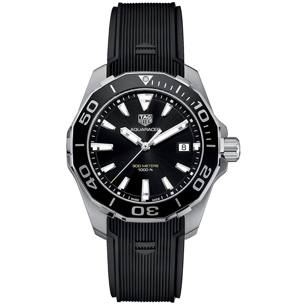 Tag Heuer Men&#39;s WAY111A.FT6151 Aquaracer Black Rubber Watch