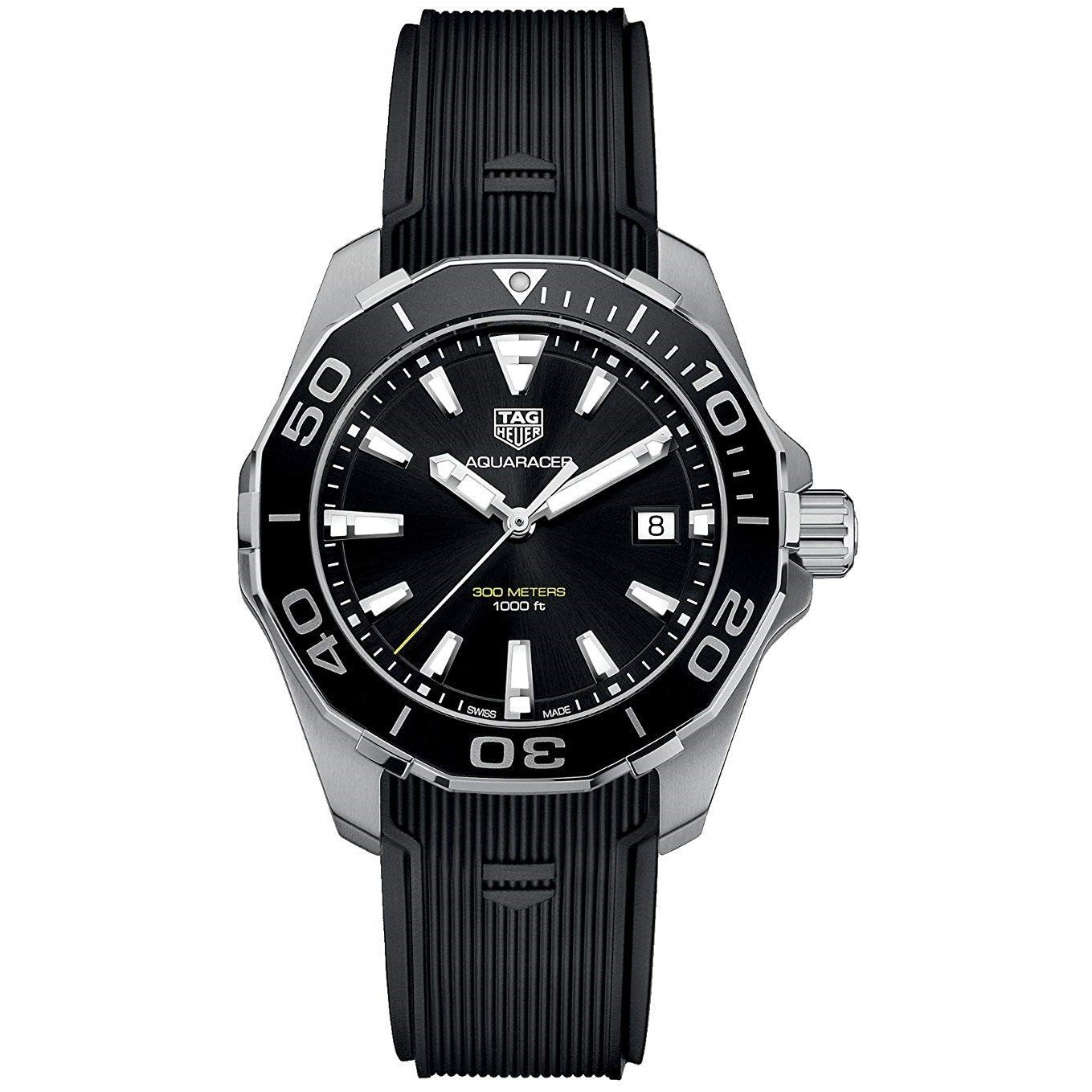 Tag Heuer Men's WAY111A.FT6151 Aquaracer Black Rubber Watch