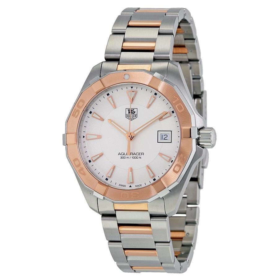 Tag Heuer Men&#39;s WAY1150.BD0911 Aquaracer 18kt Rose Gold Chronograph Automatic Two-Tone Stainless Steel Watch