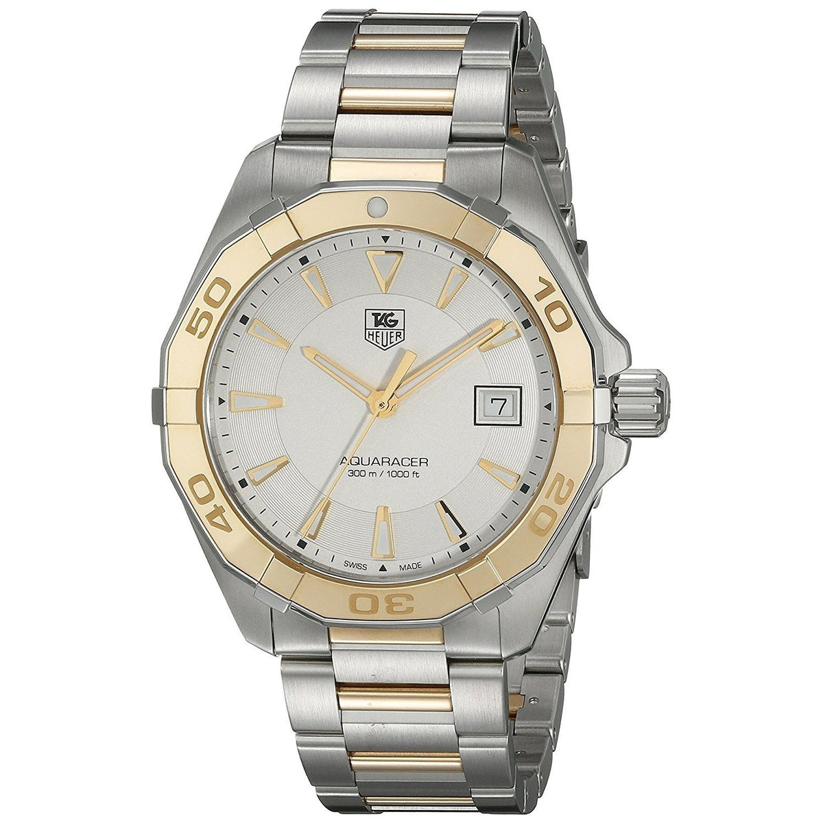 Tag Heuer Men&#39;s WAY1151.BD0912 Aquaracer 18kt Yellow Gold Two-Tone Stainless Steel Watch