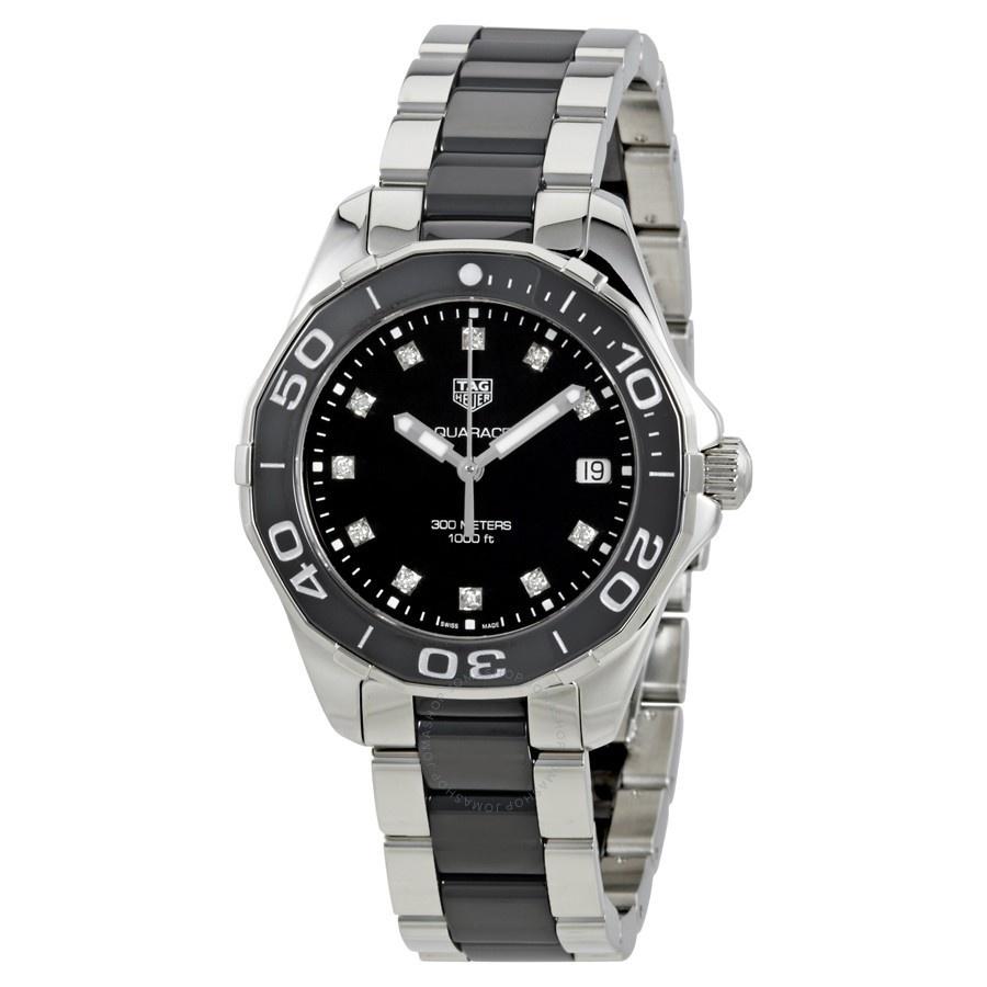 Tag Heuer Women&#39;s WAY131C.BA0913 Aquaracer Diamond Two-Tone Stainless steel and Ceramic Watch