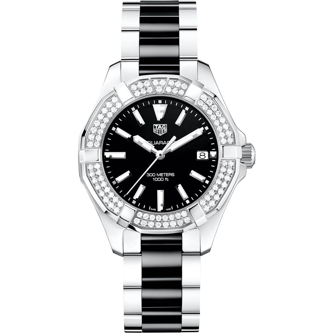 Tag Heuer Women's WAY131E.BA0913 Aquaracer Diamond Two-Tone Stainless Steel and Ceramic Watch