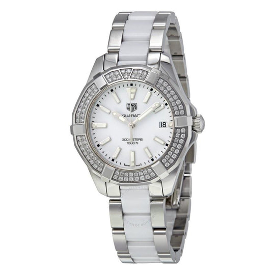 Tag Heuer Women's WAY131F.BA0914 Aquaracer Diamond Two-Tone Stainless steel and Ceramic Watch