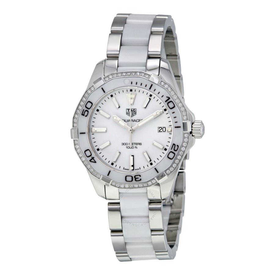 Tag Heuer Women&#39;s WAY131H.BA0914 Aquaracer Two-Tone Stainless steel and Ceramic Watch