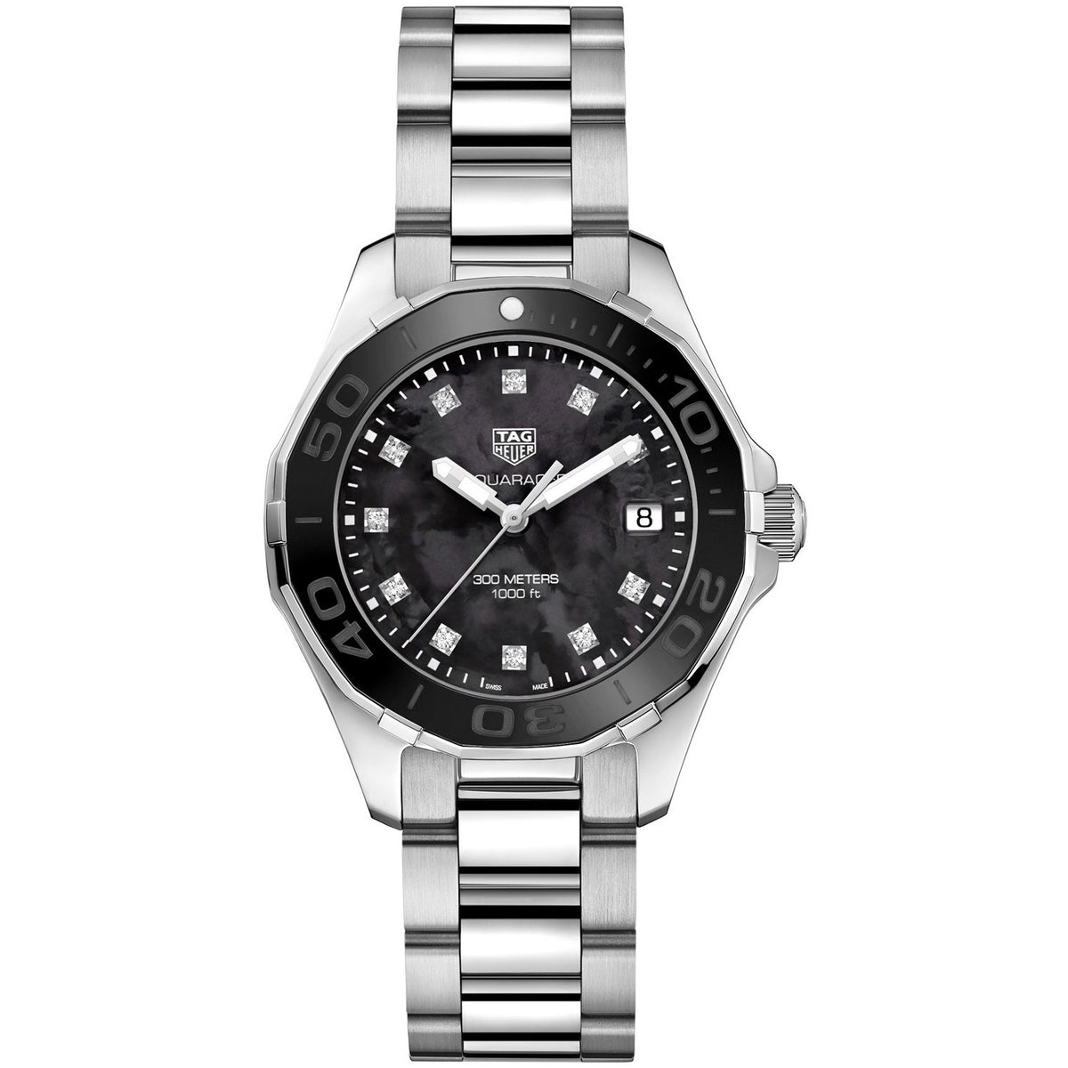 Tag Heuer Women&#39;s WAY131M.BA0748 Aquaracer Diamond Stainless Steel Watch