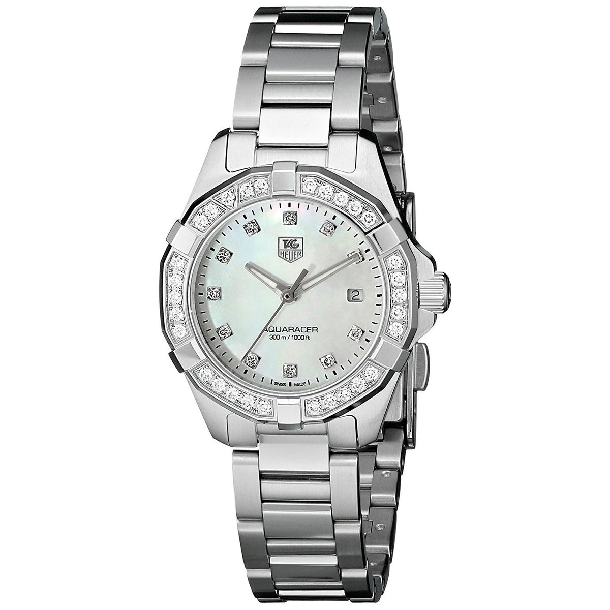 Tag Heuer Women&#39;s WAY1414.BA0920 Aquaracer Diamond Stainless Steel Watch