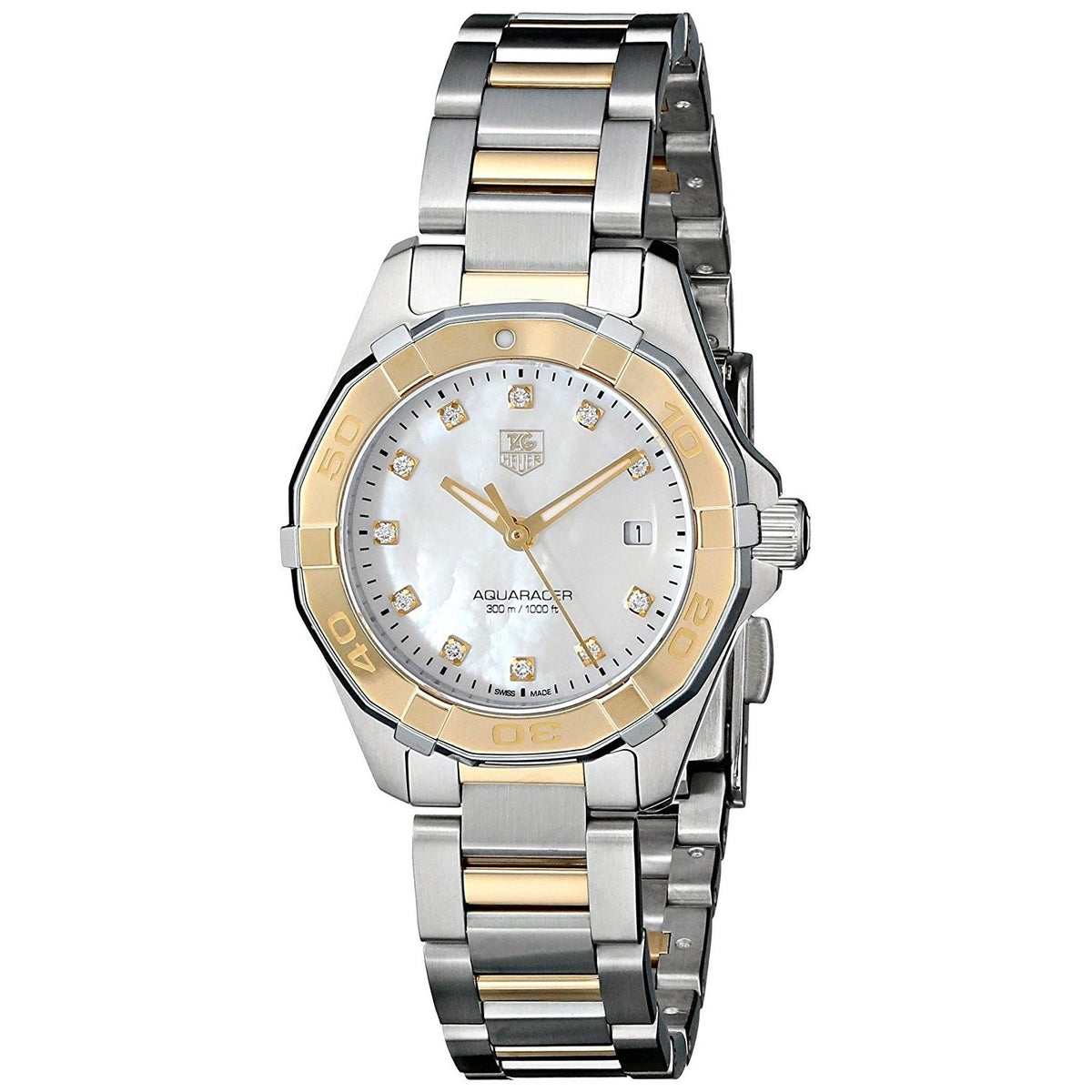 Tag Heuer Women's WAY1451.BD0922 Aquaracer Diamond Two-Tone Stainless Steel Watch