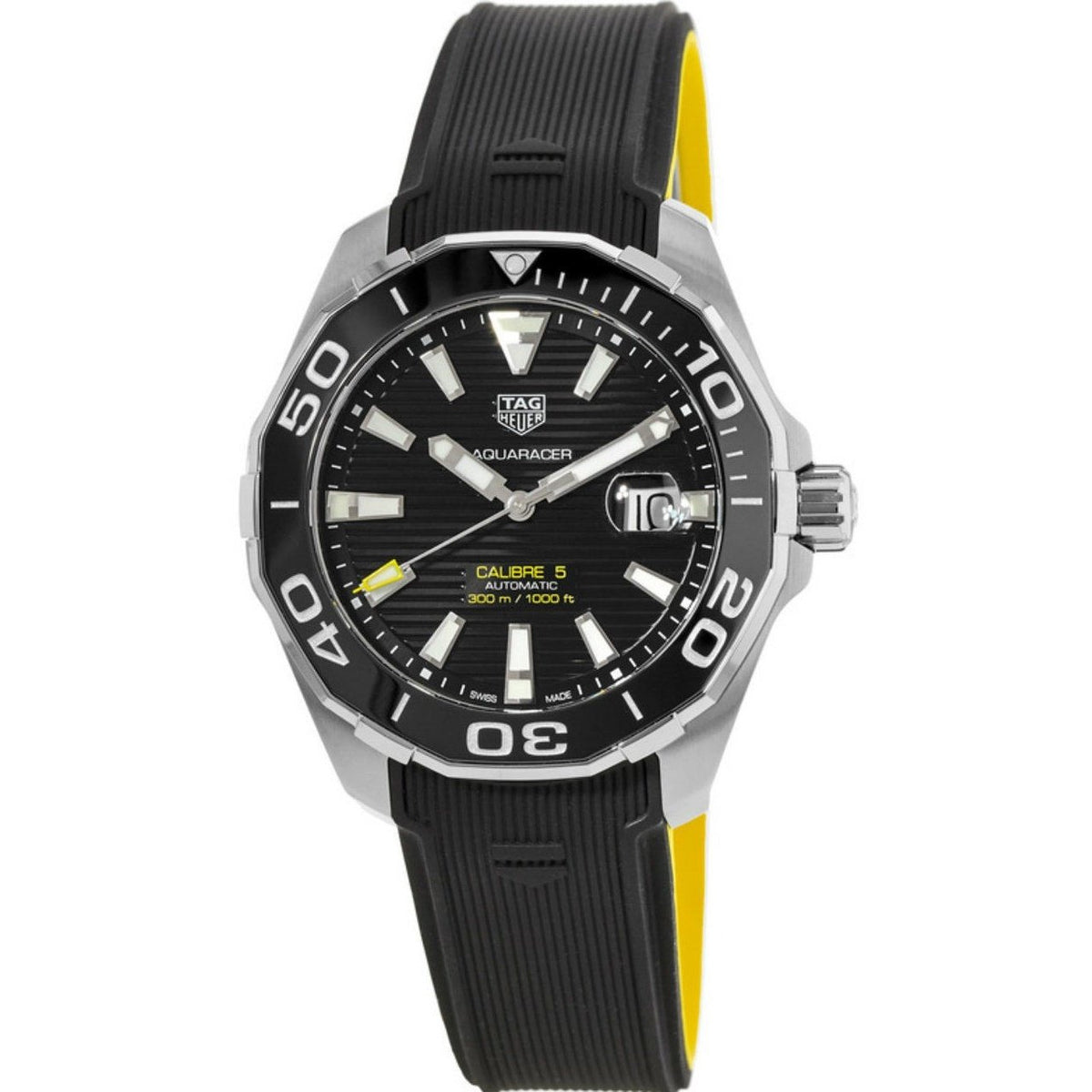 Tag Heuer Men&#39;s WAY201A.FT6069 Aquaracer Automatic Black Rubber Watch