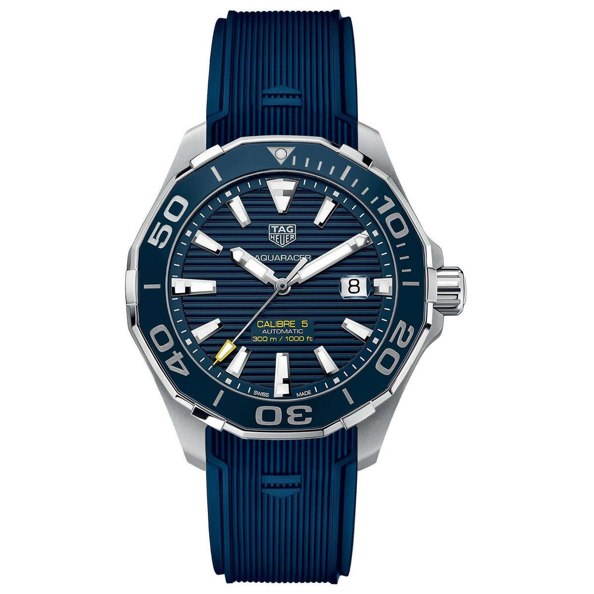 Tag heuer Men&#39;s WAY201B.FT6150 Aquaracer Blue Rubber Watch