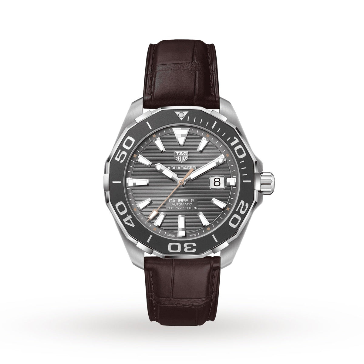 Tag Heuer Men's WAY201M.FC6474 Aquaracer Brown Leather Watch