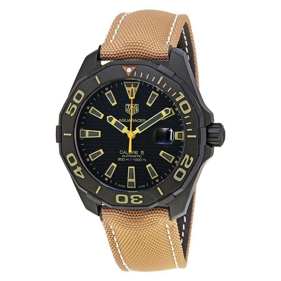 Tag Heuer Men&#39;s WAY208C.FC6383 Aquaracer Beige Synthetic Watch