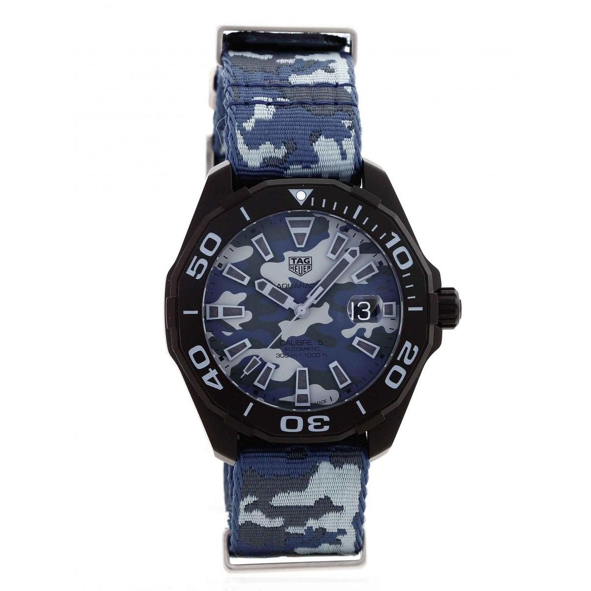 Tag Heuer Men's WAY208D.FC8221 Aquaracer Blue Fabric NATO Watch