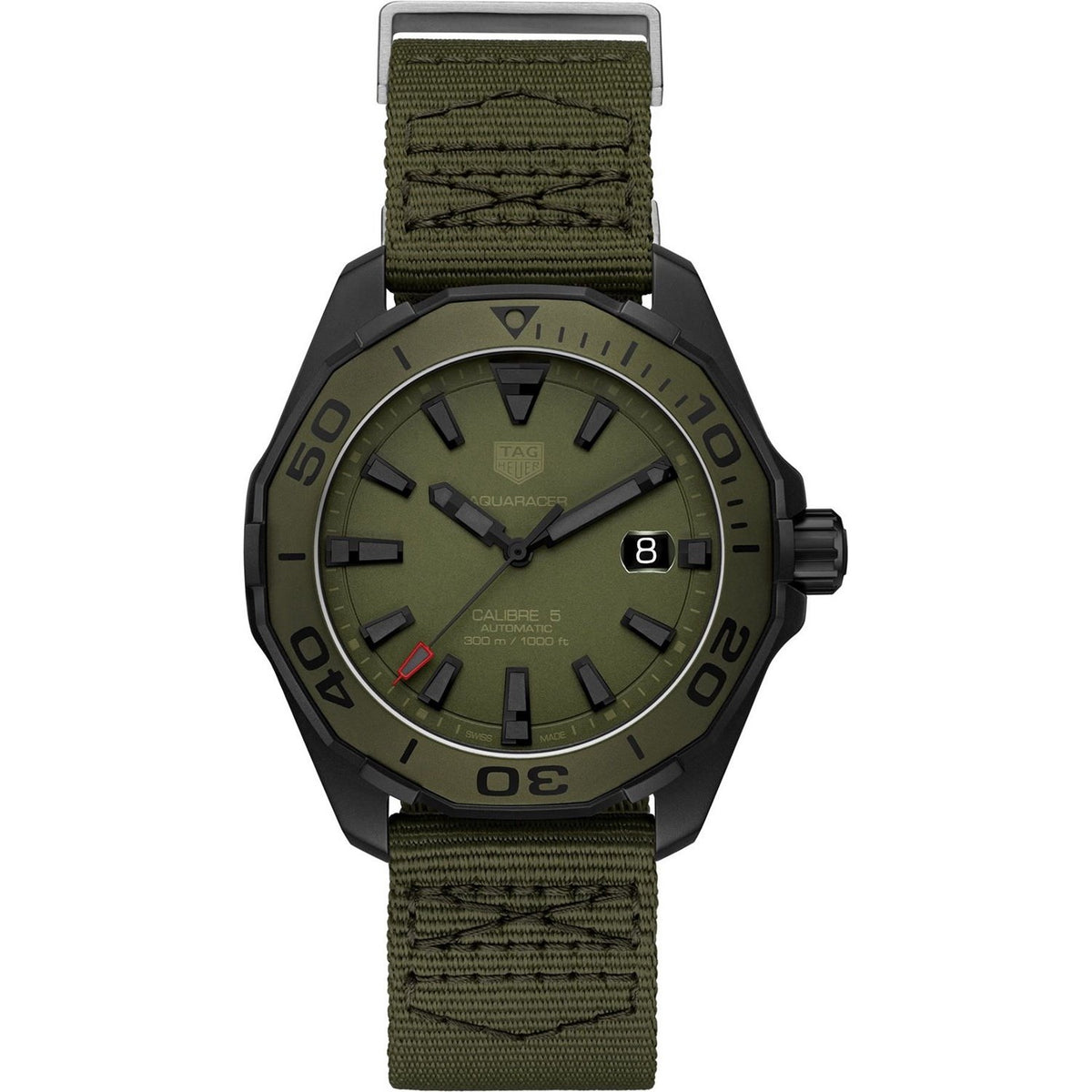 Tag Heuer Men&#39;s WAY208E.FC8222 Aquaracer Green Fabric Watch