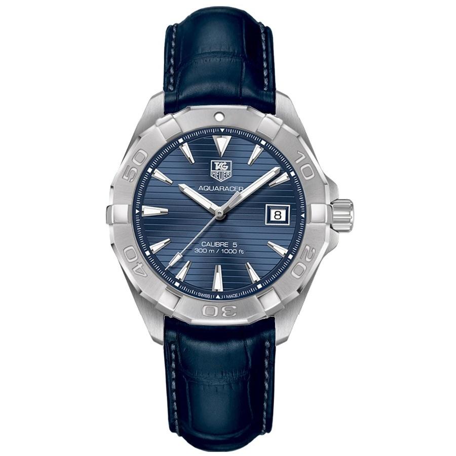 Tag Heuer Men's WAY2112.FC6292 Aquaracer Blue Leather Watch