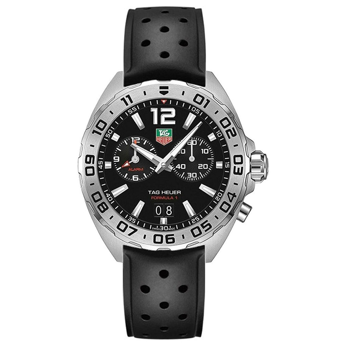 Tag Heuer Men&#39;s WAZ111A.FT8023 Formula 1 Chronograph Black Rubber Watch