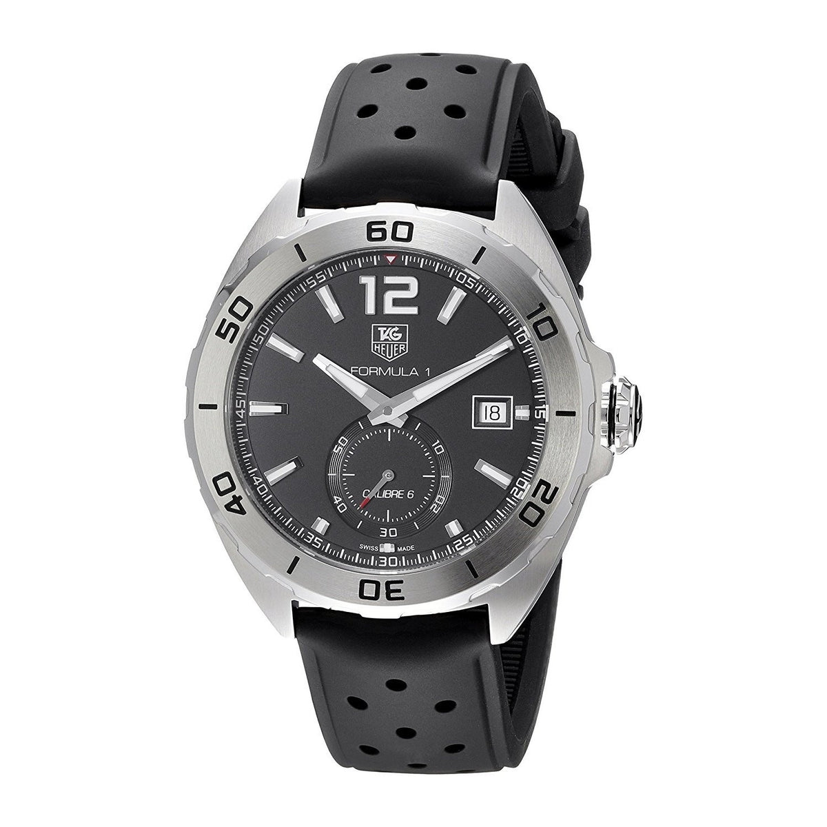 Tag Heuer Men&#39;s WAZ2110.FT8023 Formula One Automatic Black Leather Watch