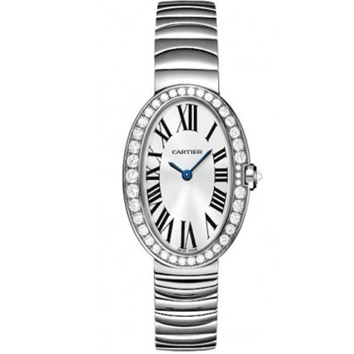 Cartier Women's WB520006 Baignoire White Gold-Tone Stainless Steel Watch