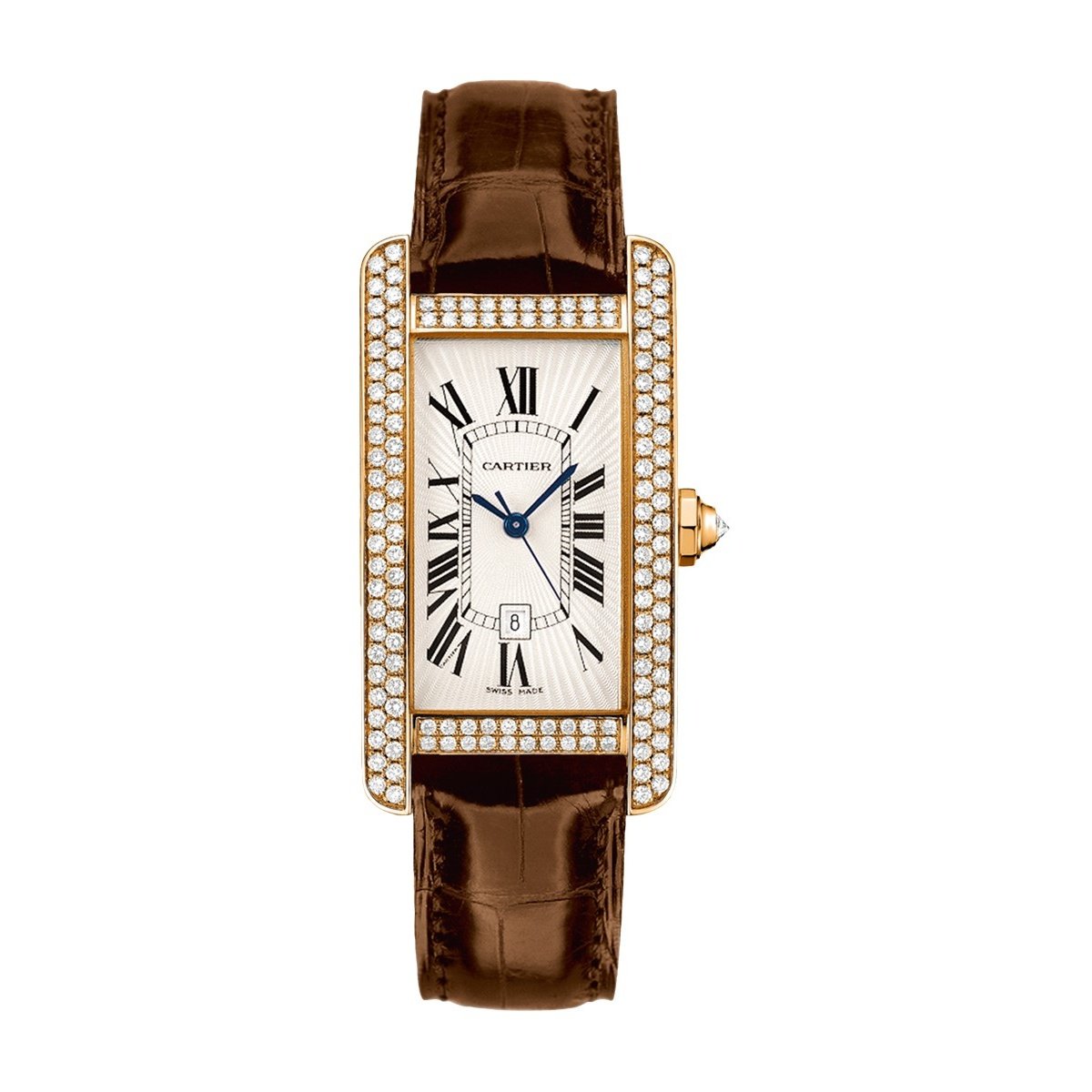 Cartier Men's WB704751 Tank Brown Leather Watch