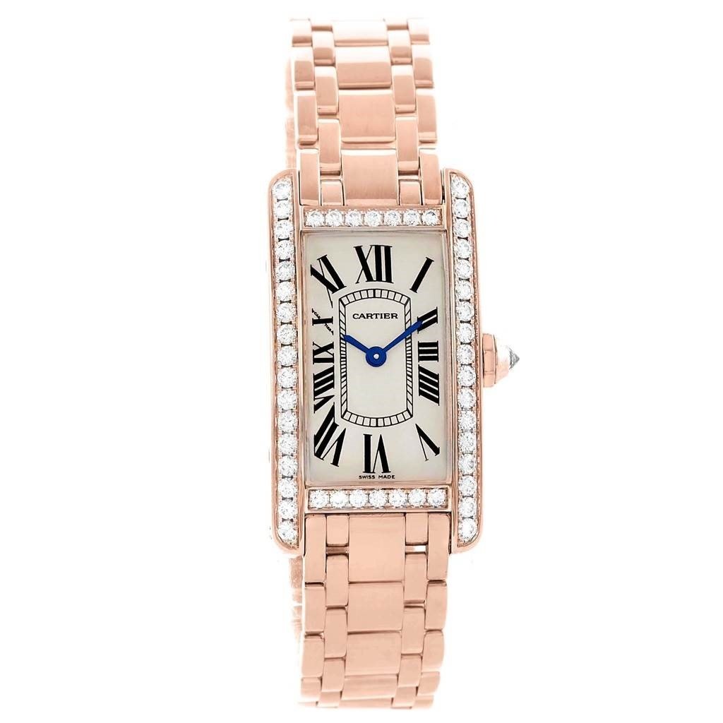 Cartier Women&#39;s WB7079M5 Tank Rose Gold-tone Stainless Steel Watch