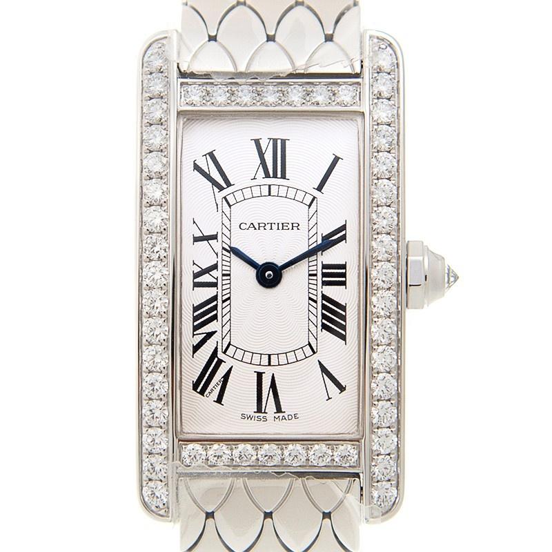 Cartier Women's WB710009 Tank White Gold-Tone Stainless Steel Watch
