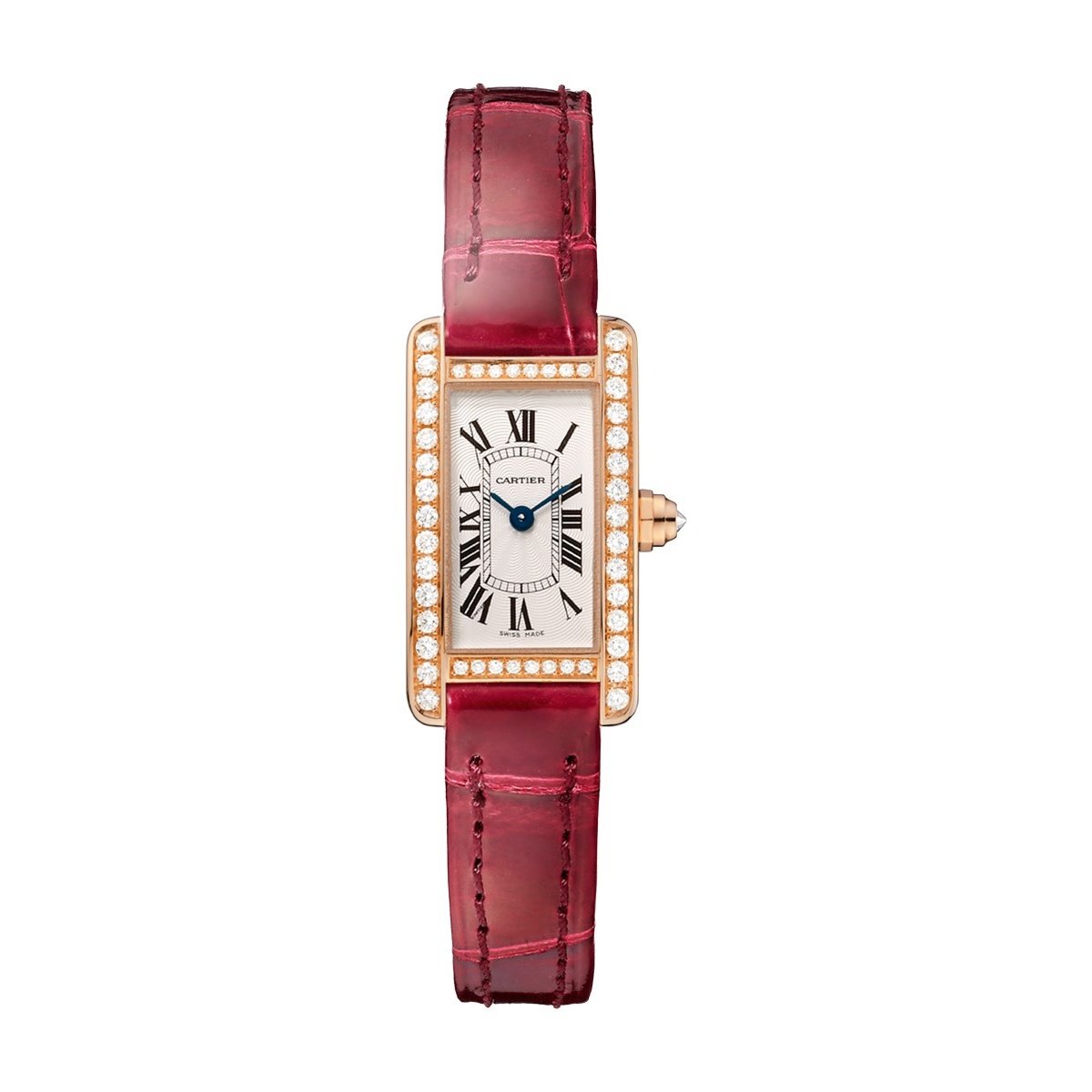 Cartier Women's WB710014 Tank Red Leather Watch
