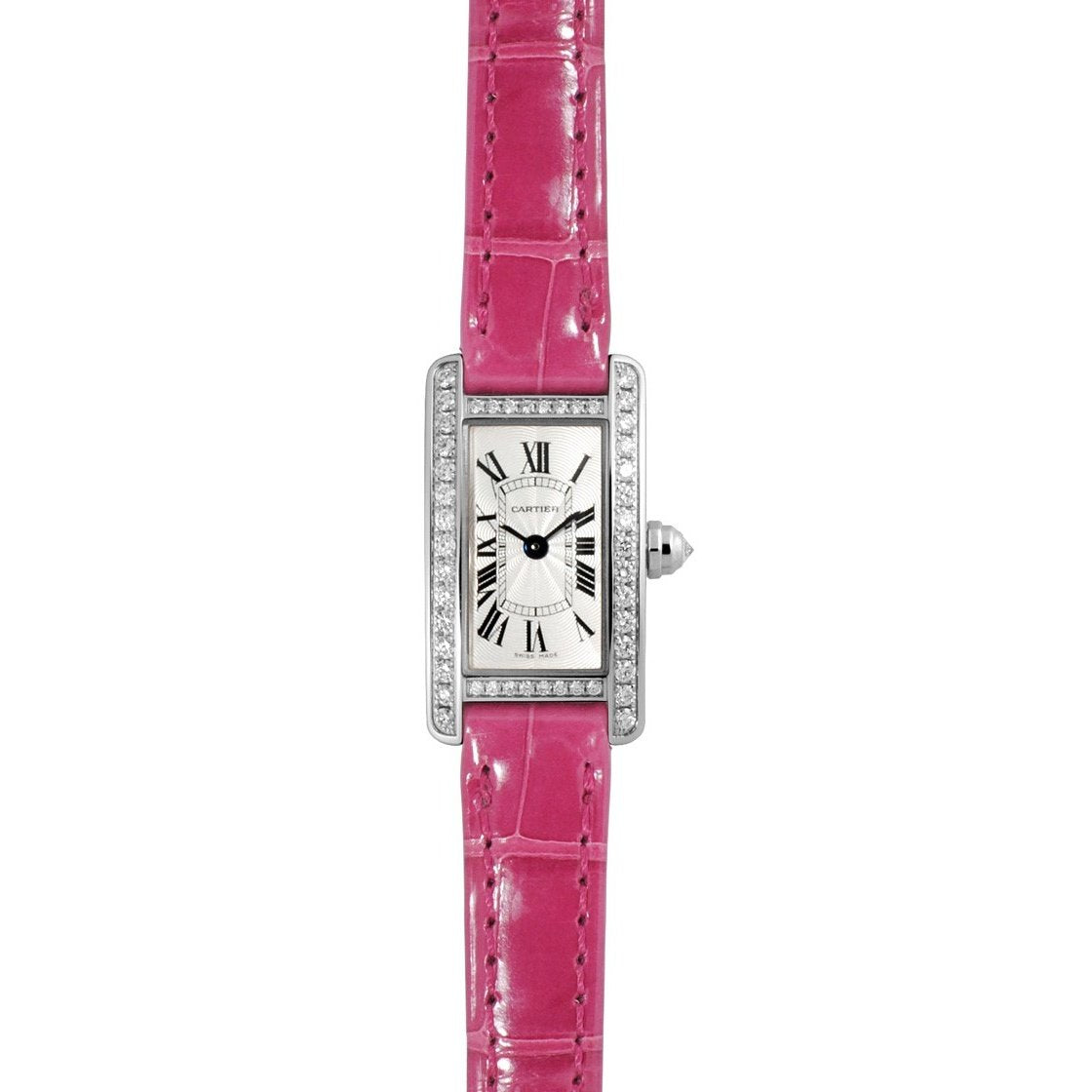 Cartier Women's WB710015 Tank Pink Leather Watch