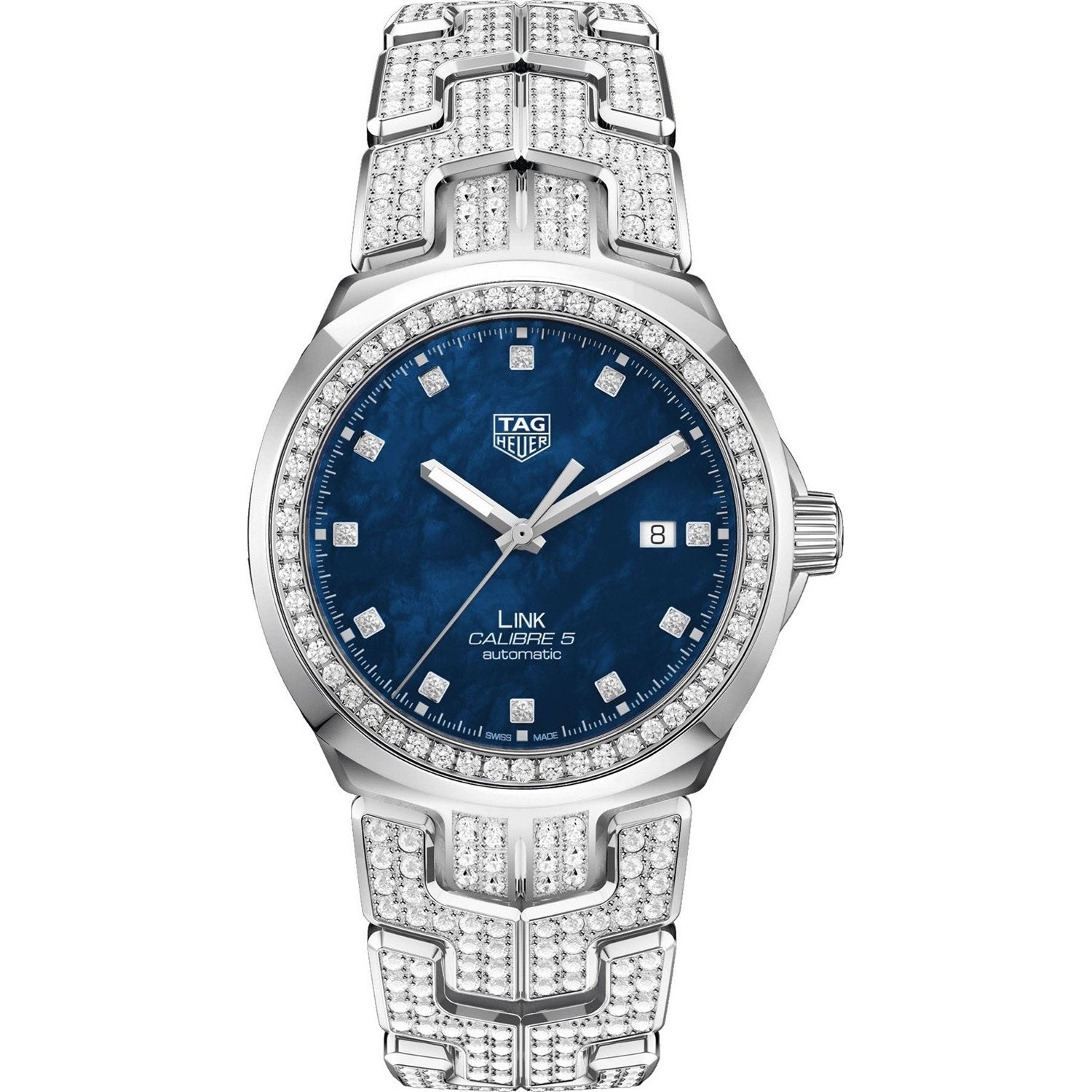 Tag heuer link hotsell calibre 5 diamonds