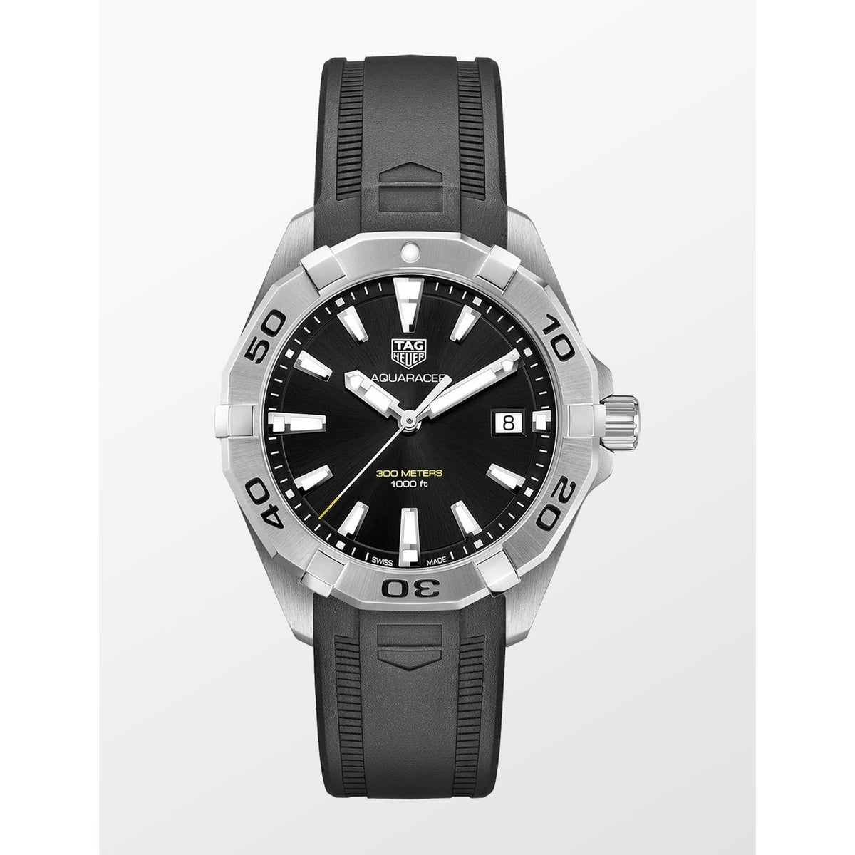 Tag Heuer Men&#39;s WBD1110.FT8021 Aquaracer Black Rubber Watch