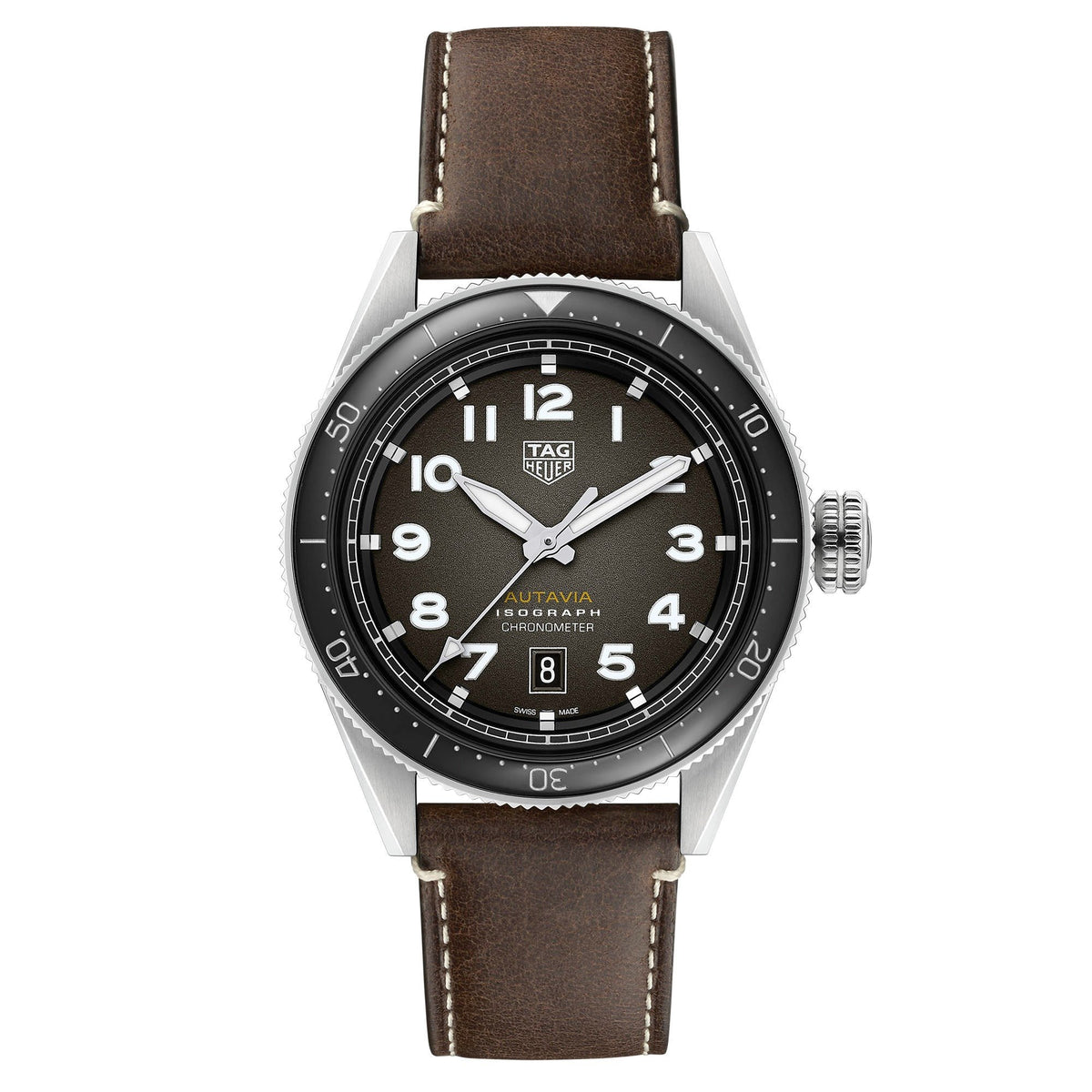 Tag Heuer Men's WBE5110.FC8266 Autavia Isograph Brown Leather Watch
