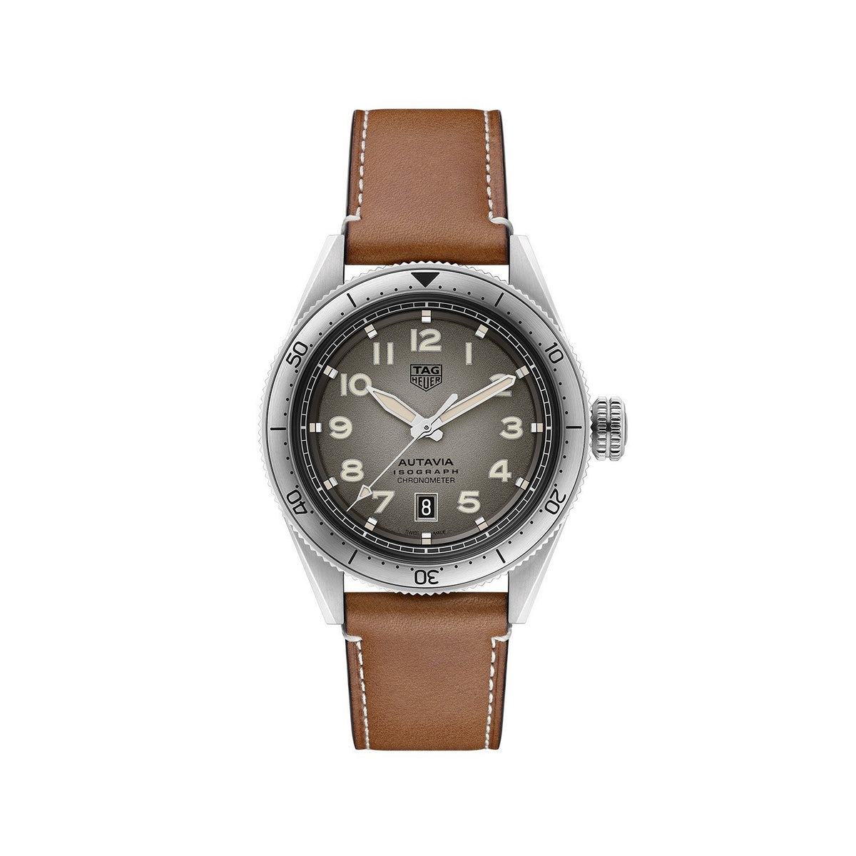 Tag Heuer Men's WBE5111.FC8267 Autavia Isograph Brown Leather Watch