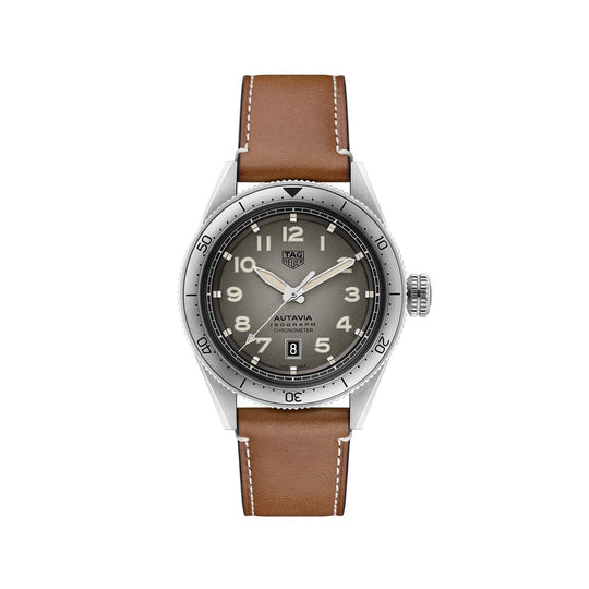 Tag Heuer Men's WBE5111.FC8267 Autavia Isograph Brown Leather Watch