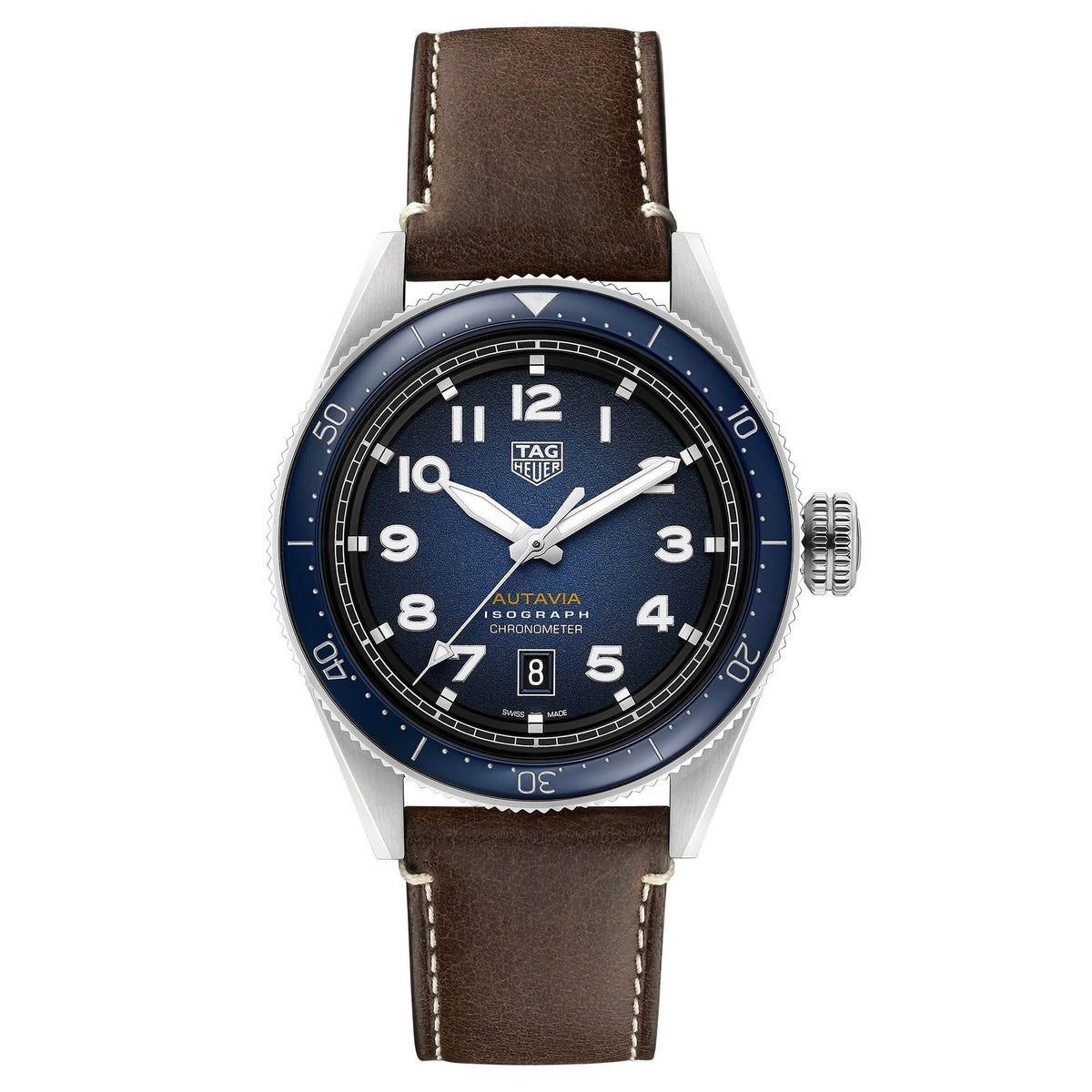 Tag Heuer Men's WBE5112.FC8266 Autavia Isograph Brown Leather Watch