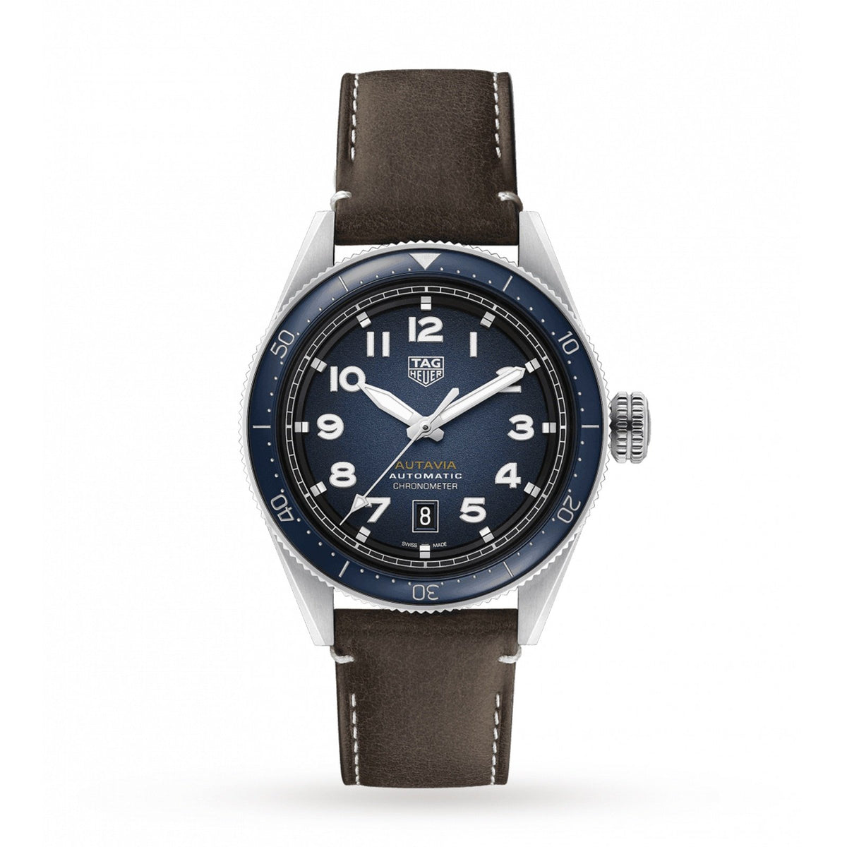 Tag Heuer Men&#39;s WBE5116.FC8266 Autavia Calibre 5 Brown Leather Watch