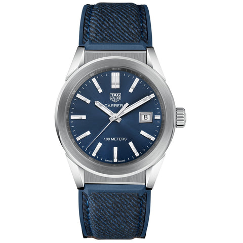 Tag Heuer Unisex WBG1310.FT6115 Carrera Blue Rubber with Leather Lining Watch