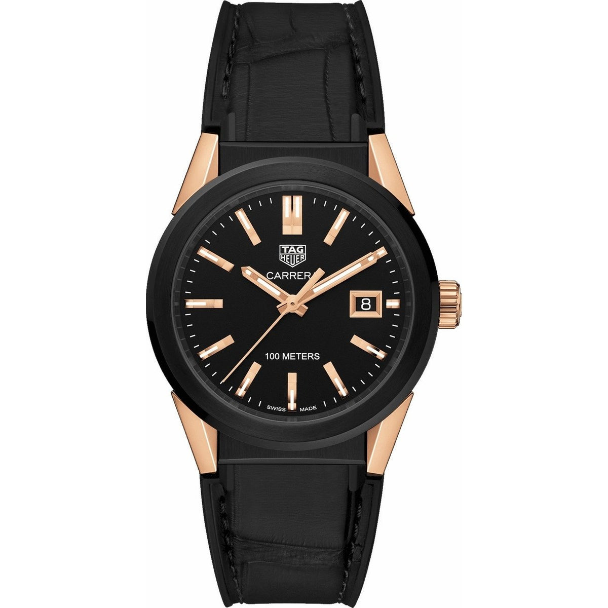 Tag Heuer Women's WBG1350.FC6418 Carrera Black Leather, Rubber Watch