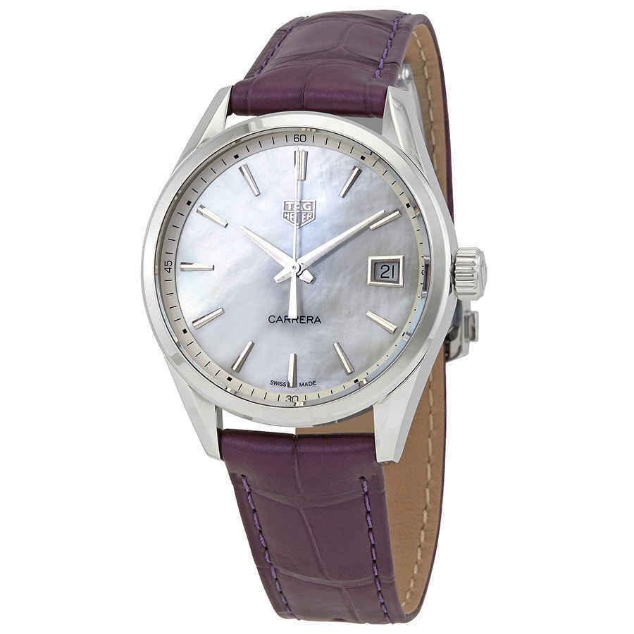 Tag Heuer Women&#39;s WBK1311.FC8261 Carrera Purple Leather Watch