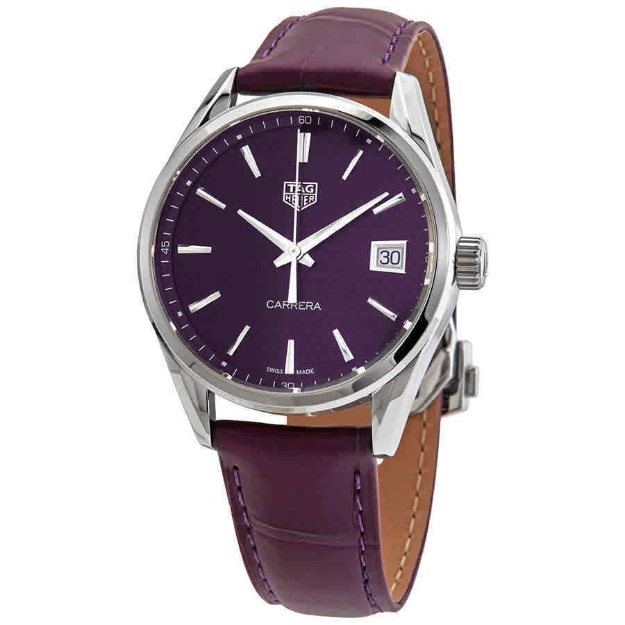 Tag Heuer Women&#39;s WBK1314.FC8261 Carrera Purple Leather Watch