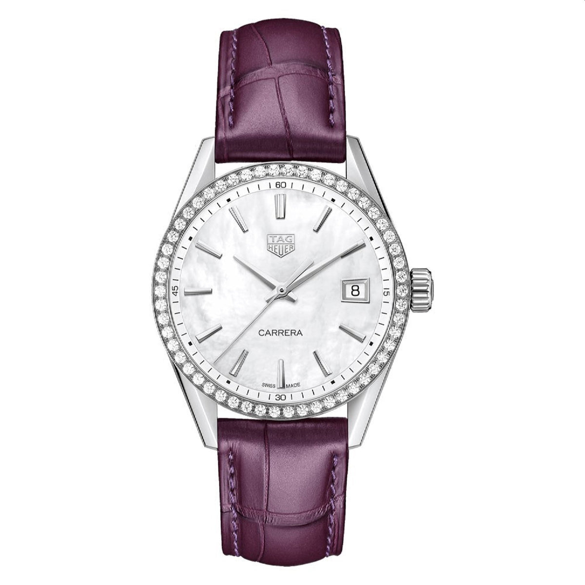 Tag Heuer Women's WBK1316.FC8261 Carrera Purple Leather Watch