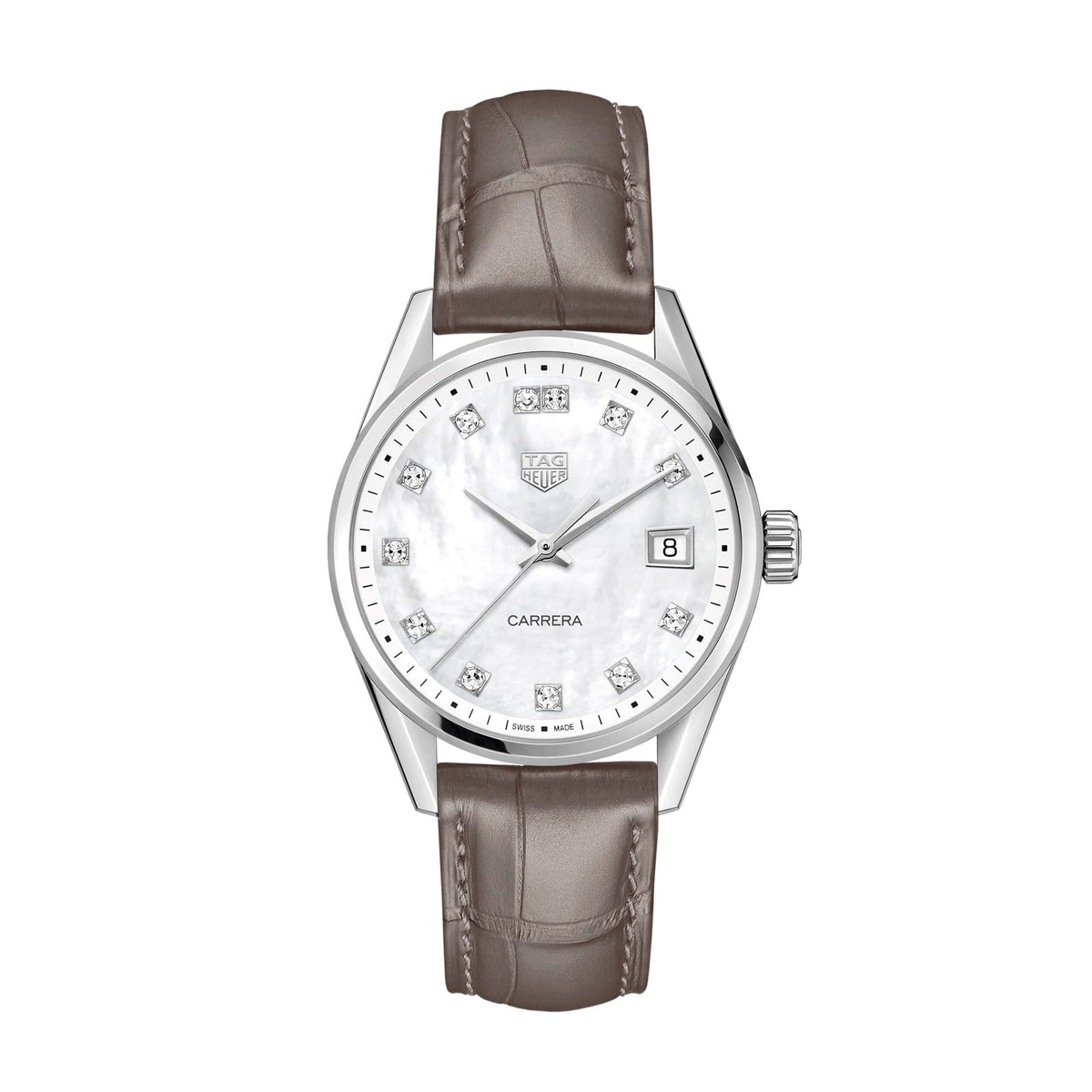 Tag Heuer Women&#39;s WBK1318.FC8258 Carrera Brown Leather Watch