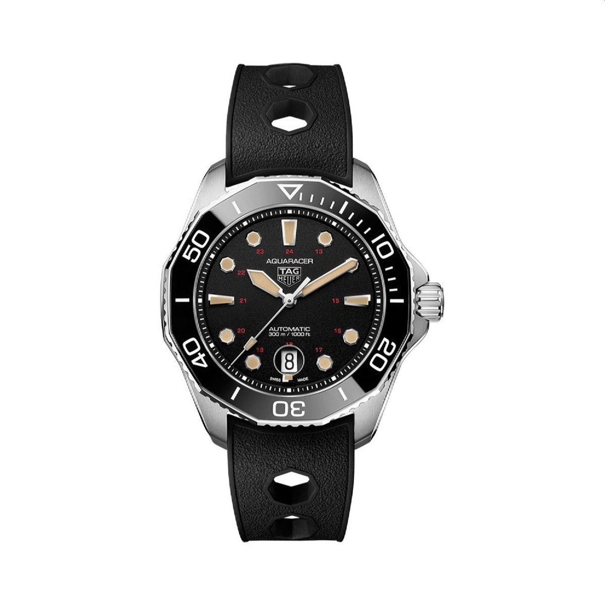 Tag Heuer Men&#39;s WBP208C.FT6201 Aquaracer Black Rubber Watch