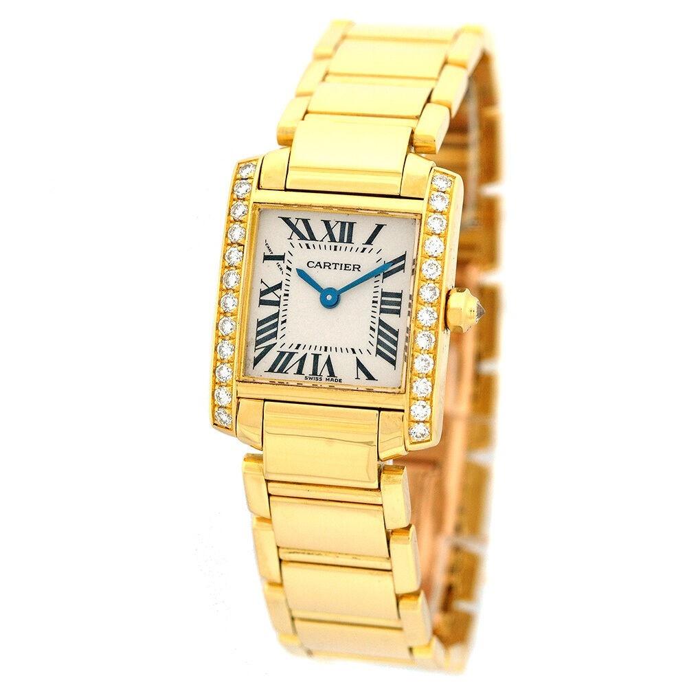 Cartier Women's WE1001R8 Tank Francaise Gold-Tone 18kt Gold Watch