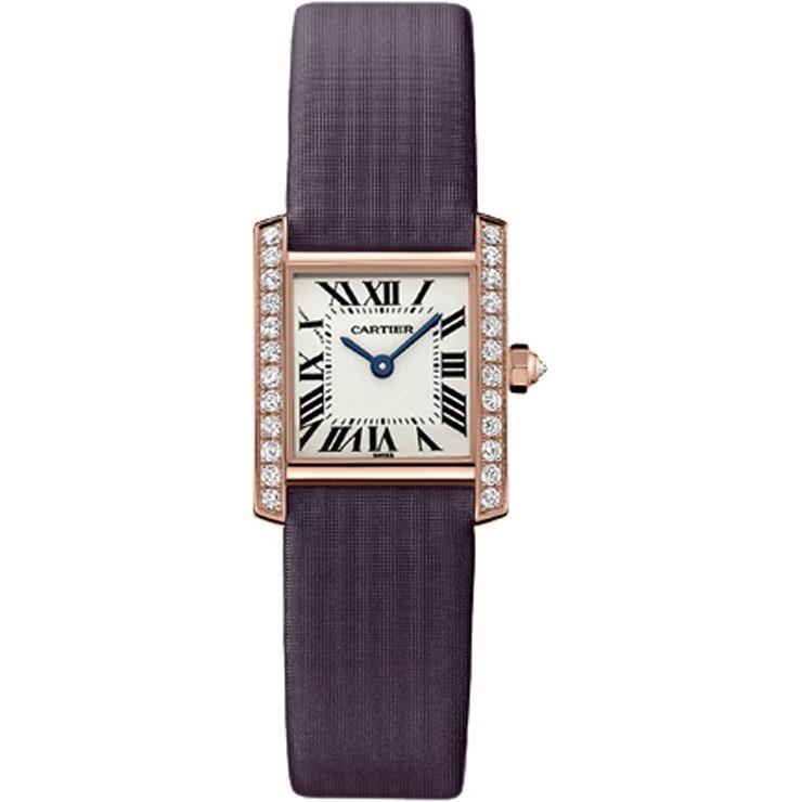 Cartier Women's WE104531 Tank Francaise Grey Leather Watch