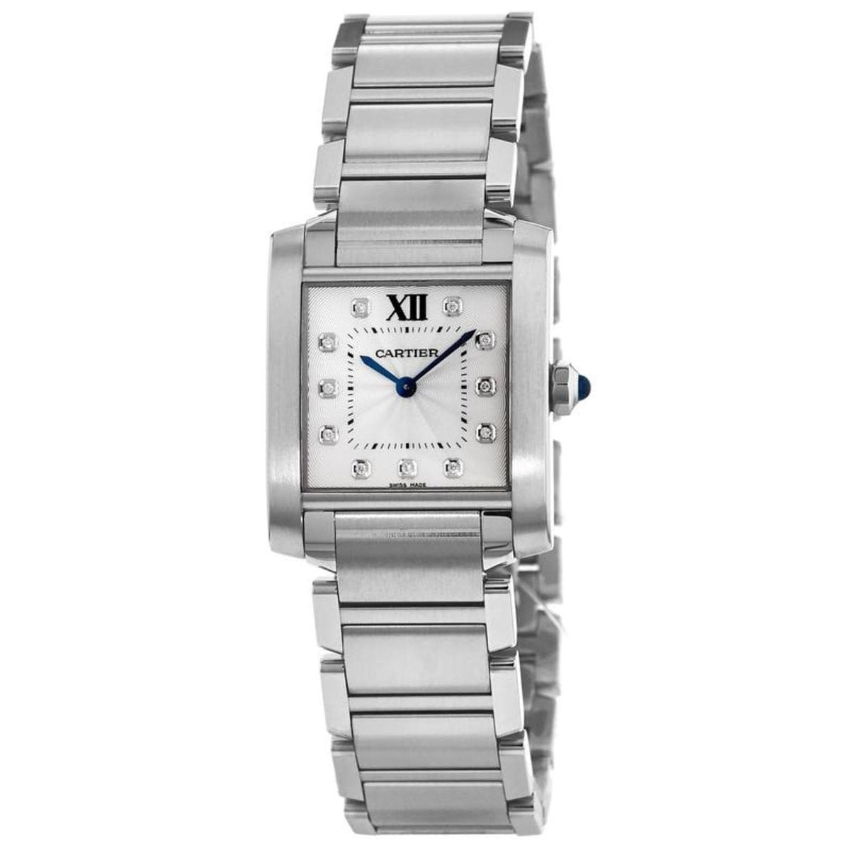 Cartier Women&#39;s WE110007 Tank Francaise Diamond Stainless Steel Watch
