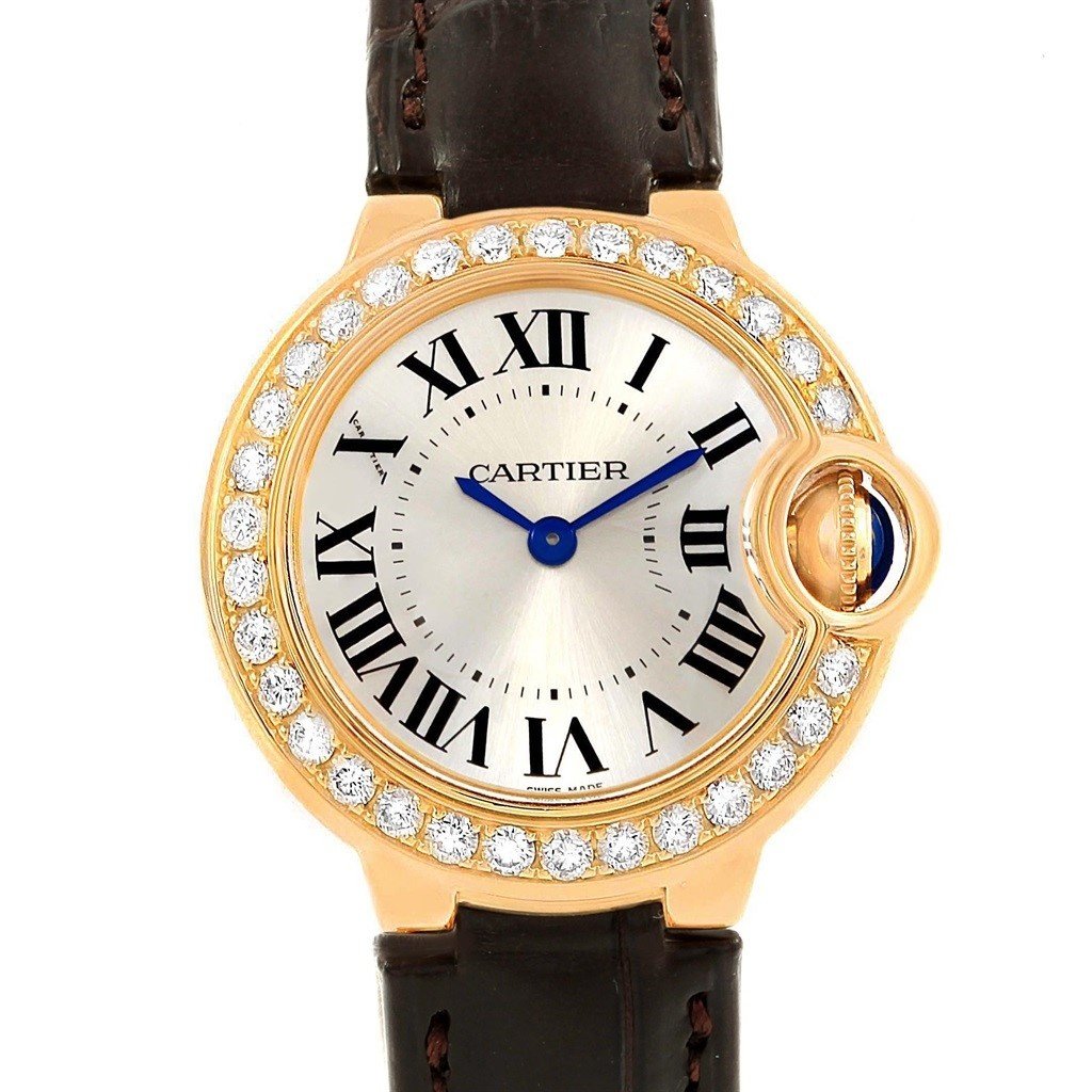 Cartier Women's WE900151 Ballon Bleu Black Leather Watch