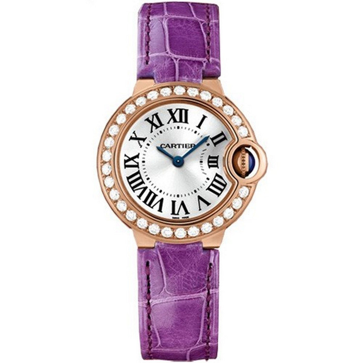 Cartier Women's WE900251 Ballon Bleu Purple Leather Watch