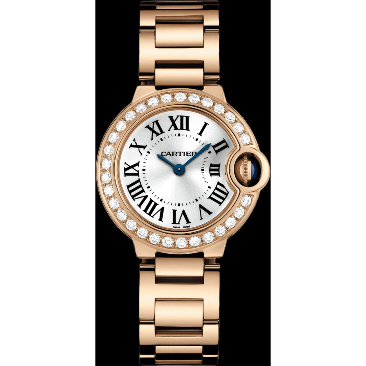Cartier Women&#39;s WE9002Z3 Ballon Bleu Rose Gold-tone Stainless Steel Watch